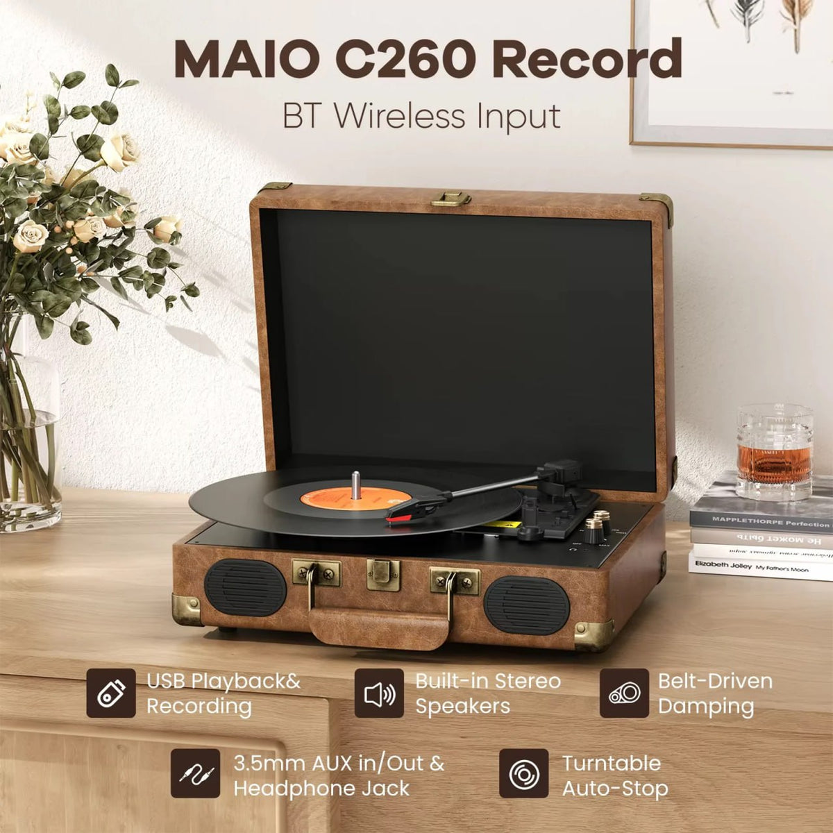RetroNoxt Vinyl Record Player