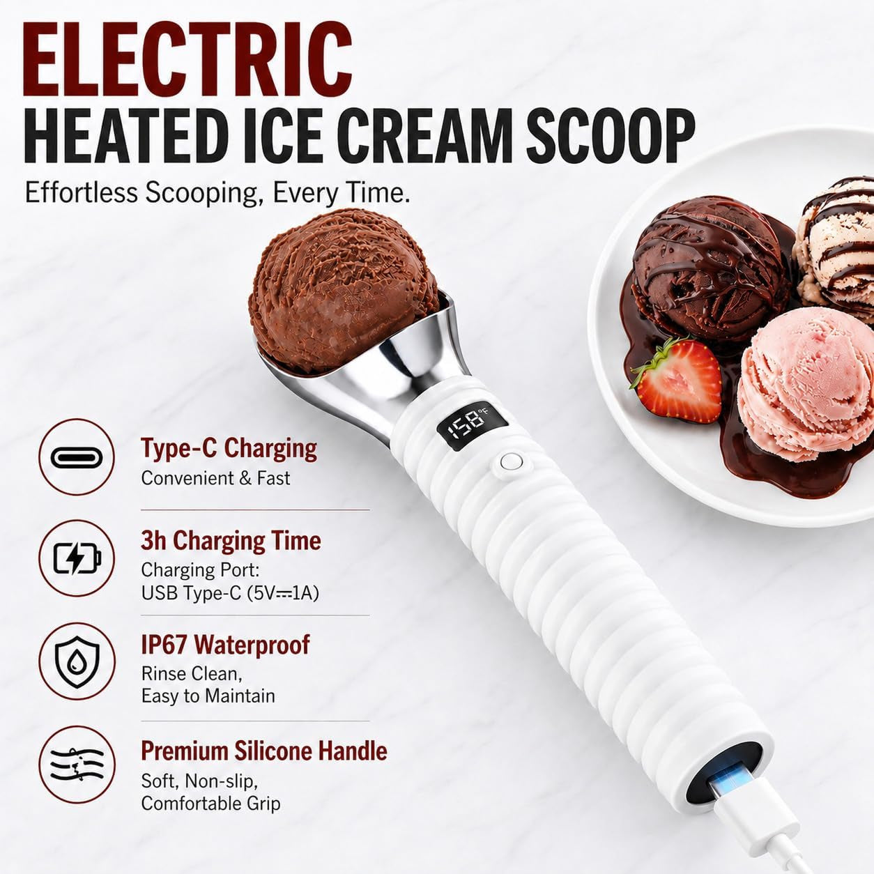 Scoperaz Heated Ice Cream Scoop