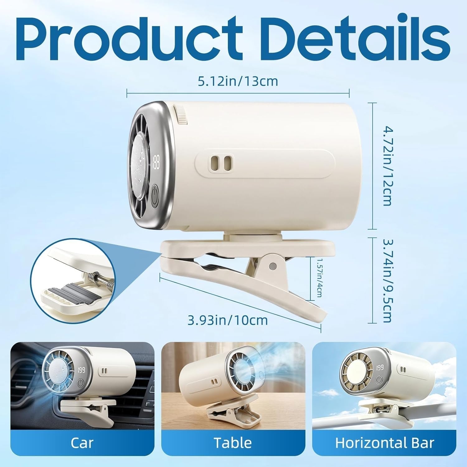 RidexFan Fan For Car Without AC