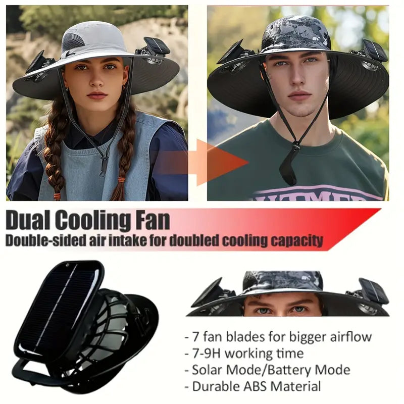SolaFleky Solar Fan Hat