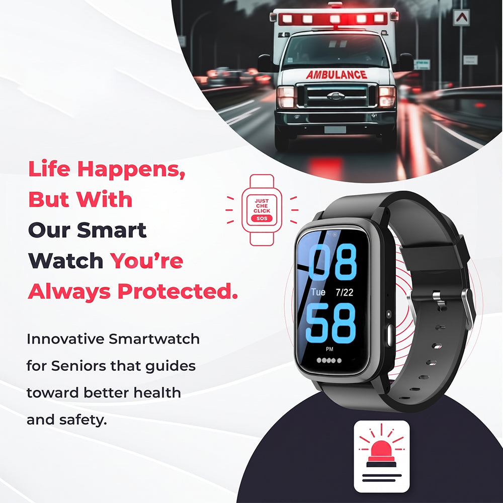 Watliqox V3 Smartwatch with Fall Detection