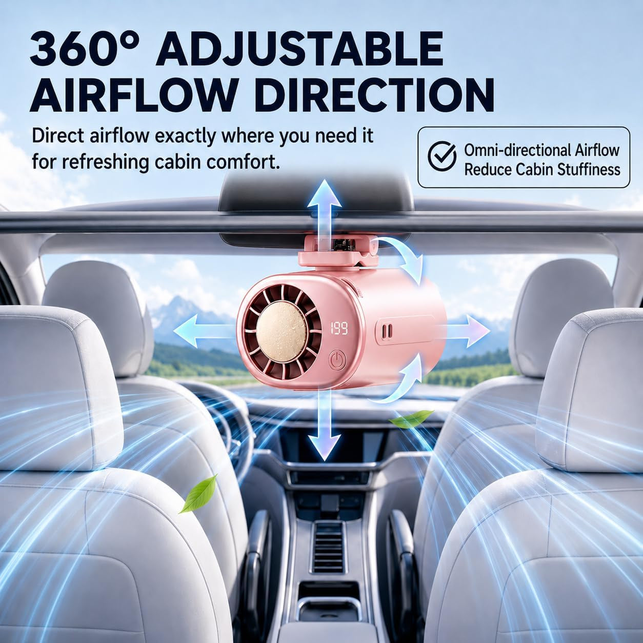 RidexFan Fan For Car Without AC