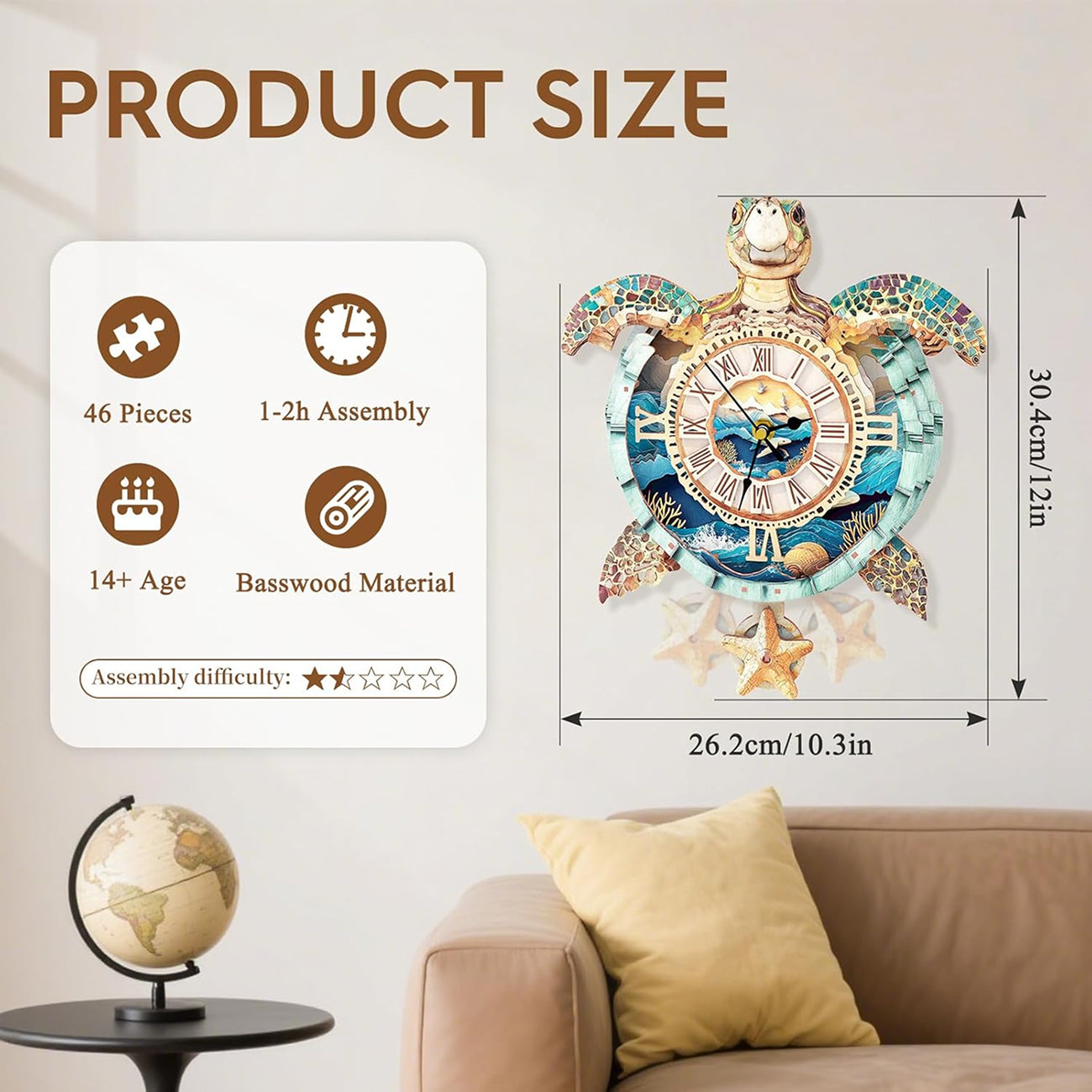 TurtTimex Sea Turtle Puzzle Clock
