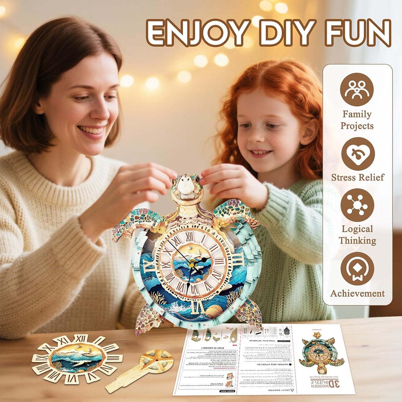 TurtTimex Sea Turtle Puzzle Clock