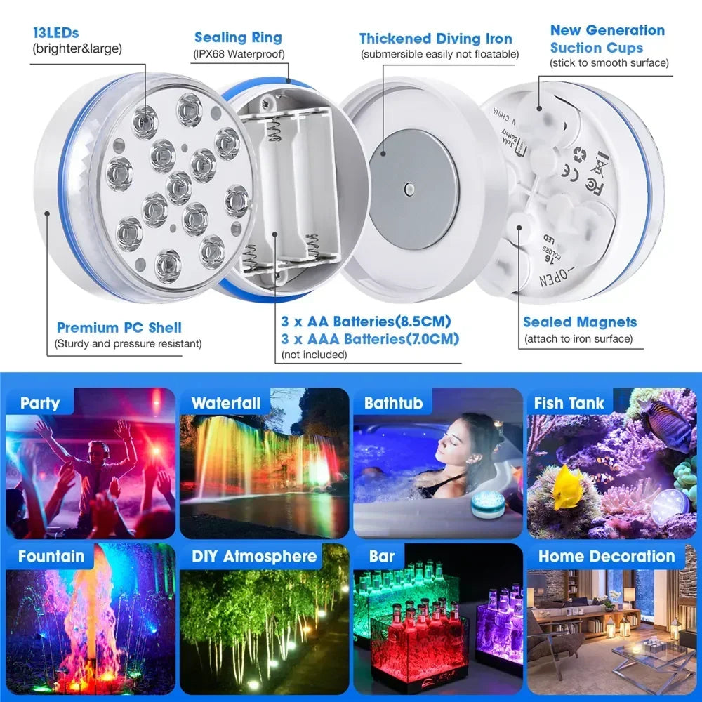[BUY 3 GET 1 FREE] AquaLoxt Submersible Pool Light