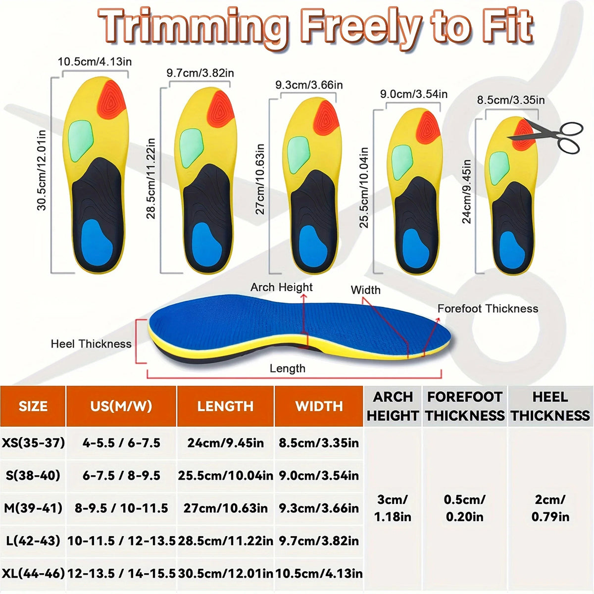 Archixfy Arch Support Insoles