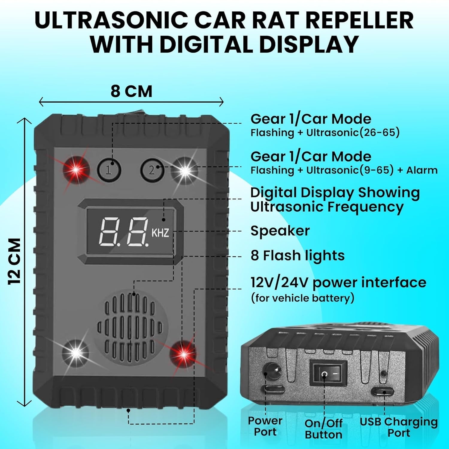 AutexRat Ultrasonic Rodent Repeller For Cars