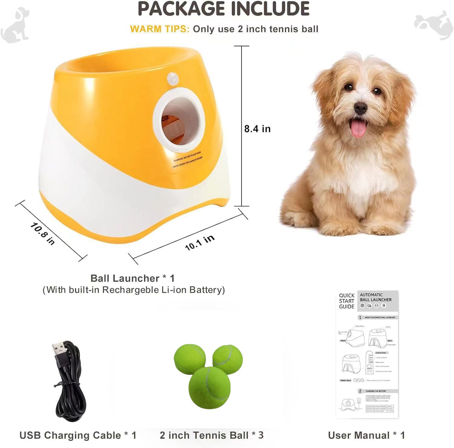 BalopRush Automatic Dog Ball Launcher