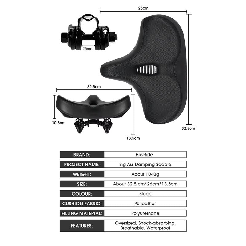 BlisRide Comfortable Bike Seat