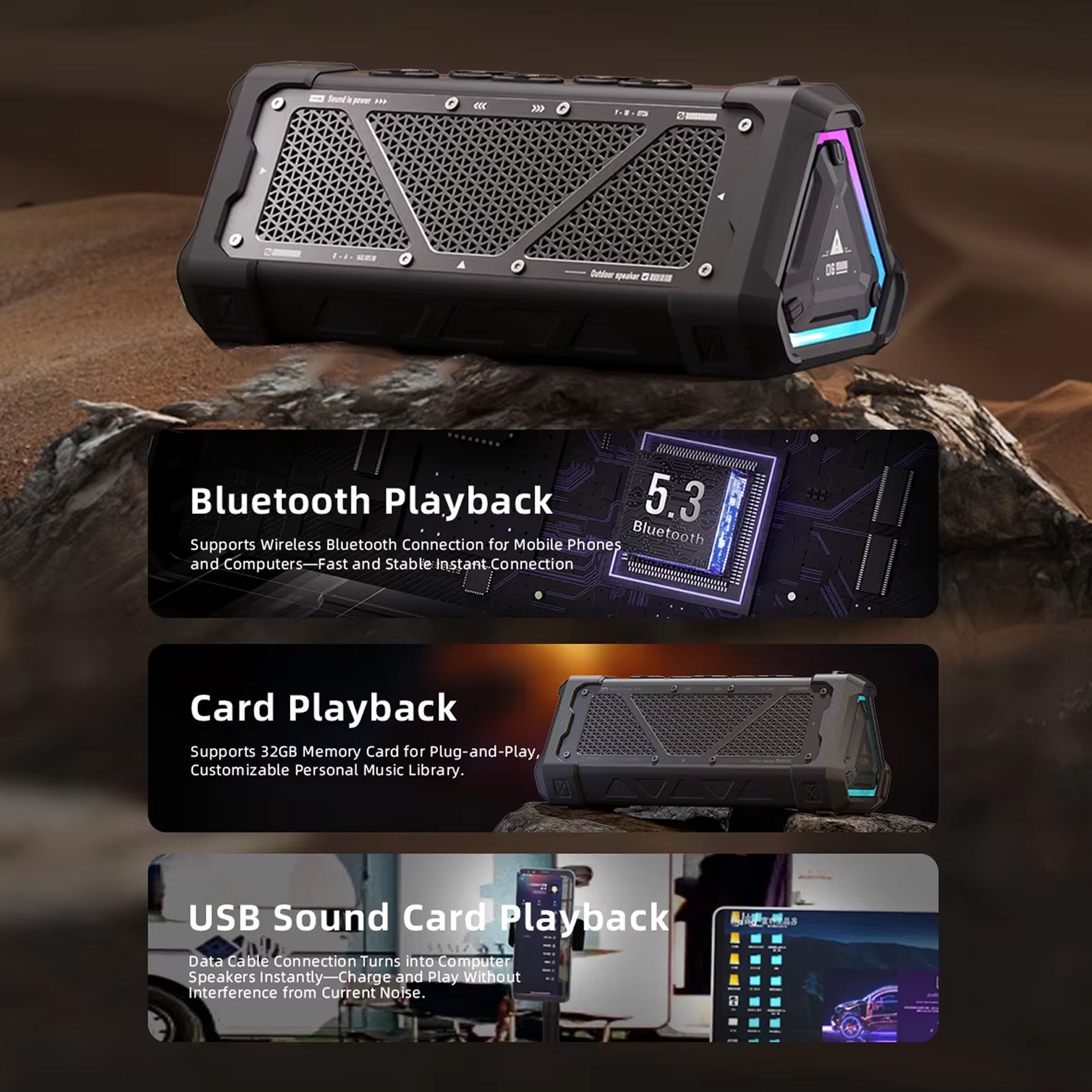 BoiyBeatz Portable Bluetooth Speaker