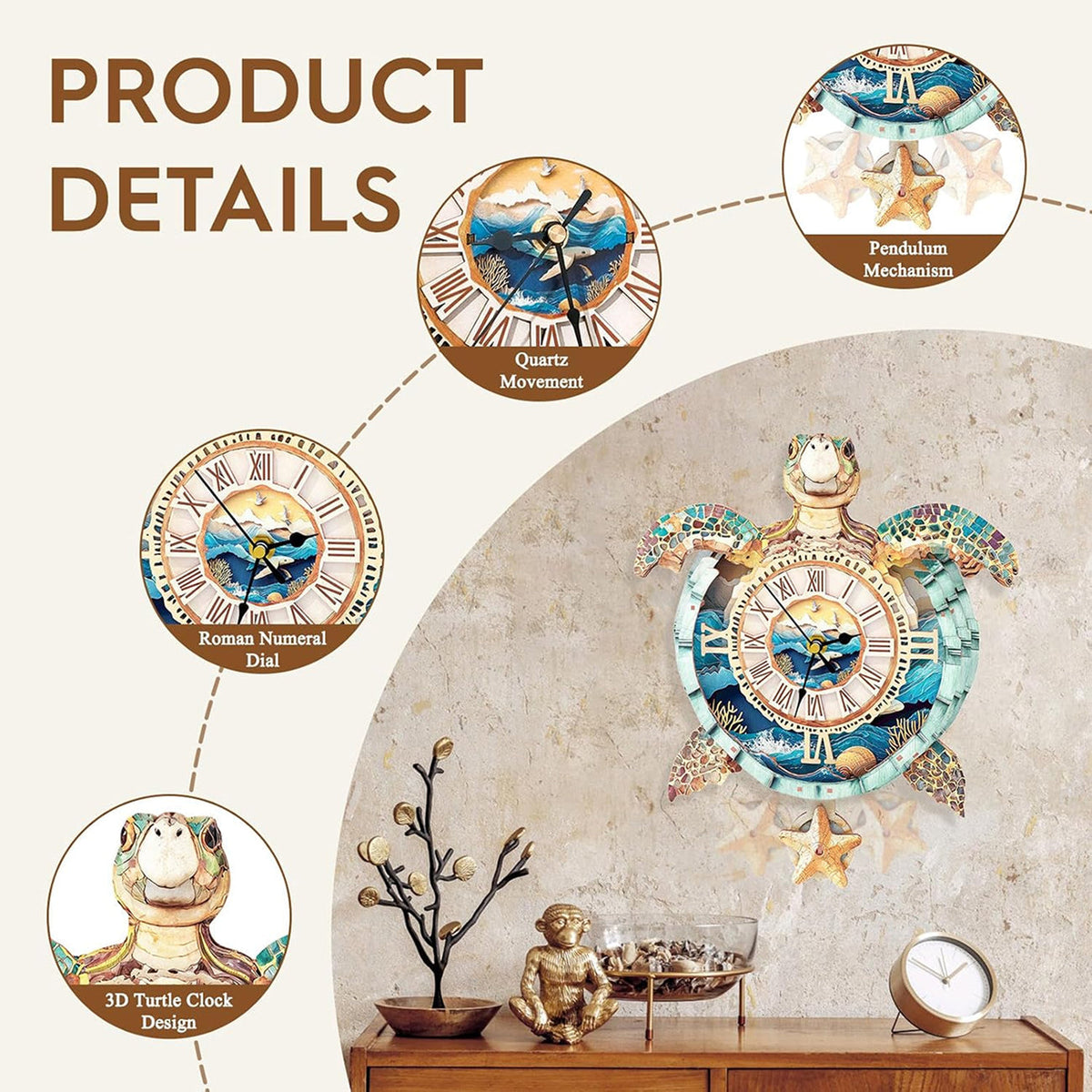 TurtTimex Sea Turtle Puzzle Clock