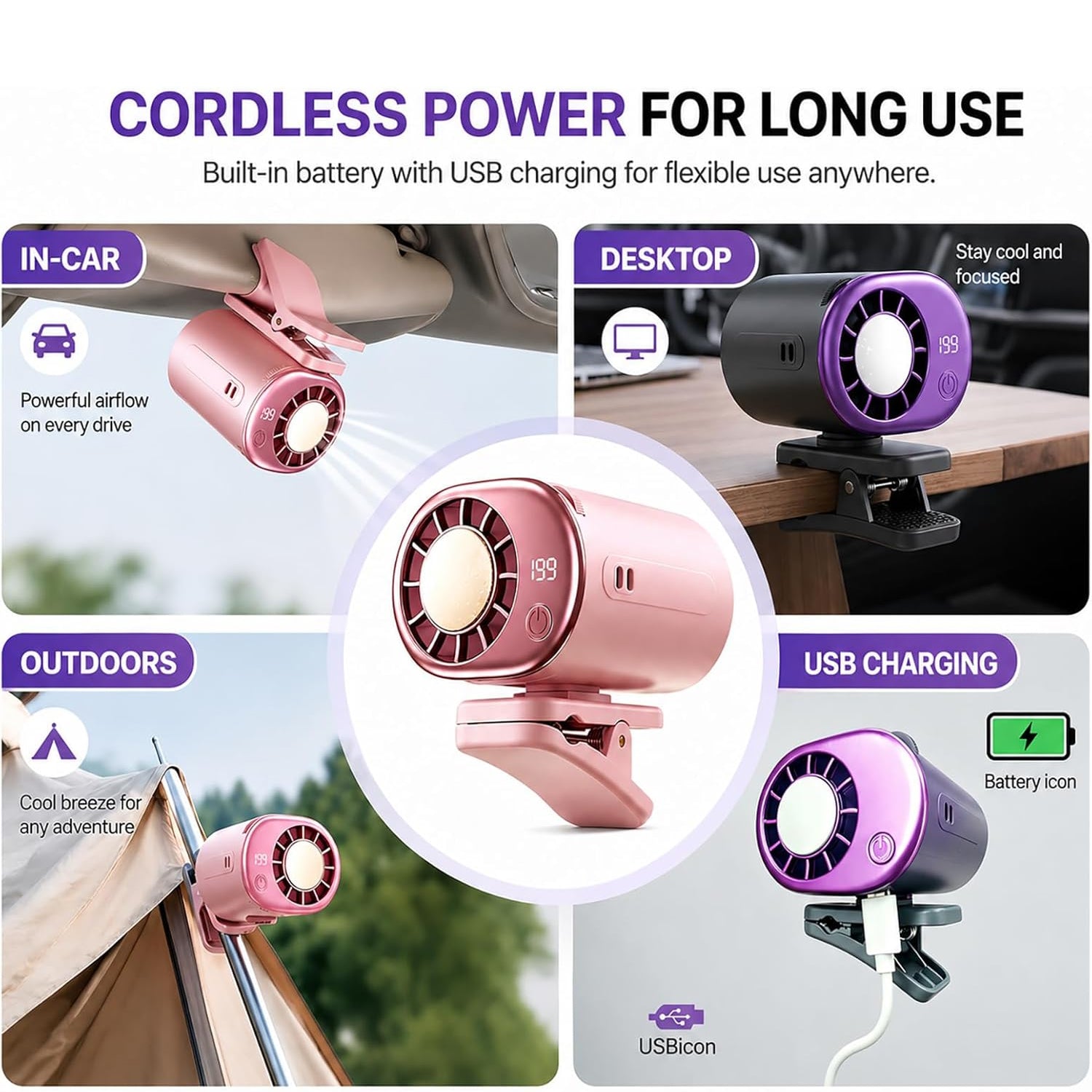 RidexFan Fan For Car Without AC