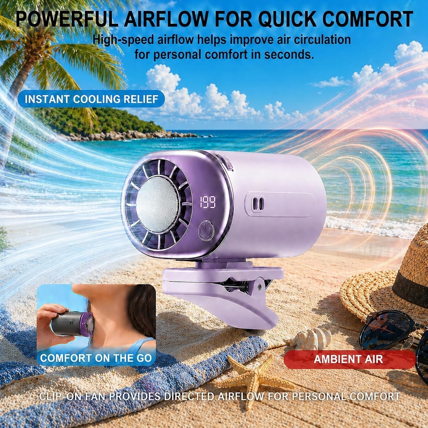 RidexFan Fan For Car Without AC