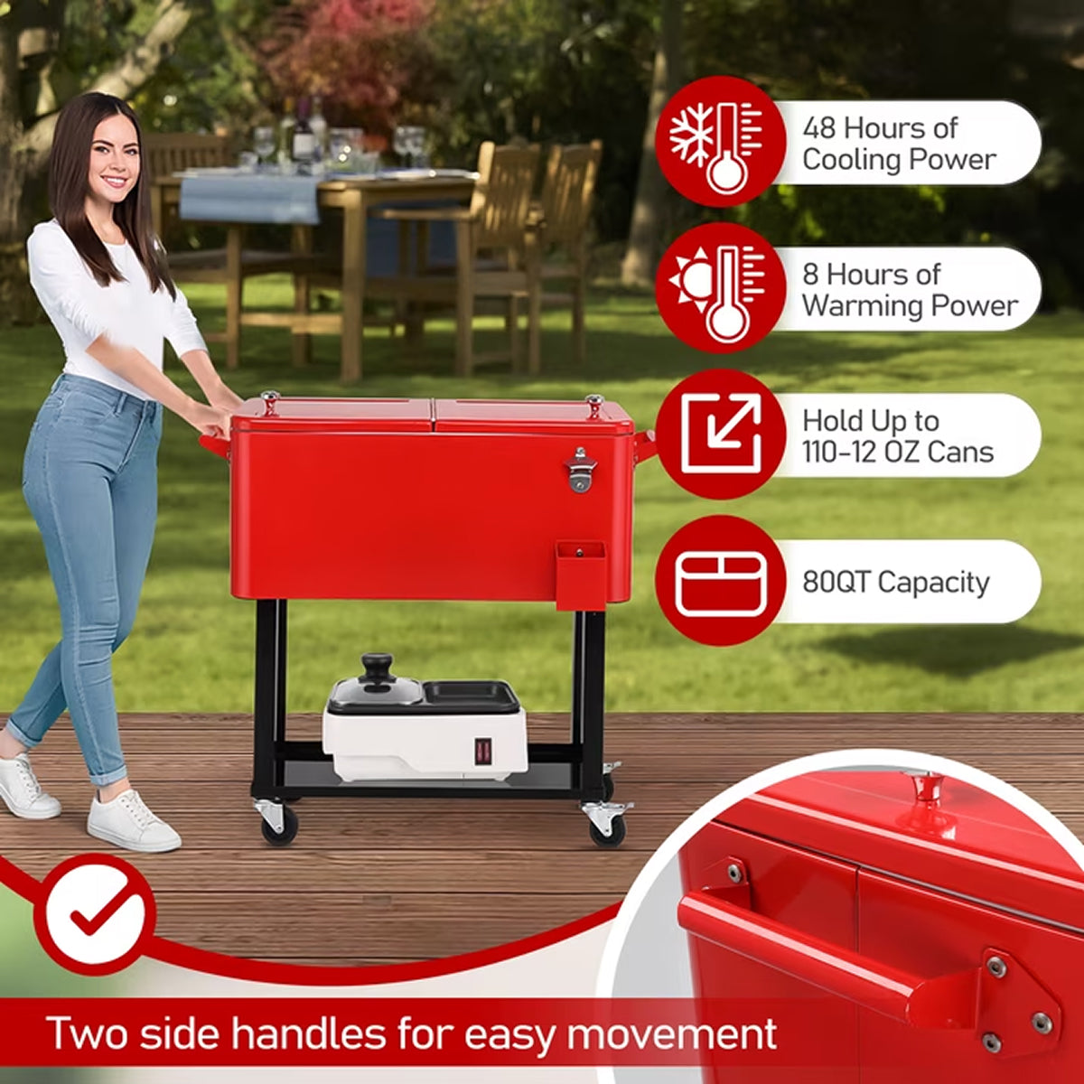 Chyliomex Rolling Patio Cooler