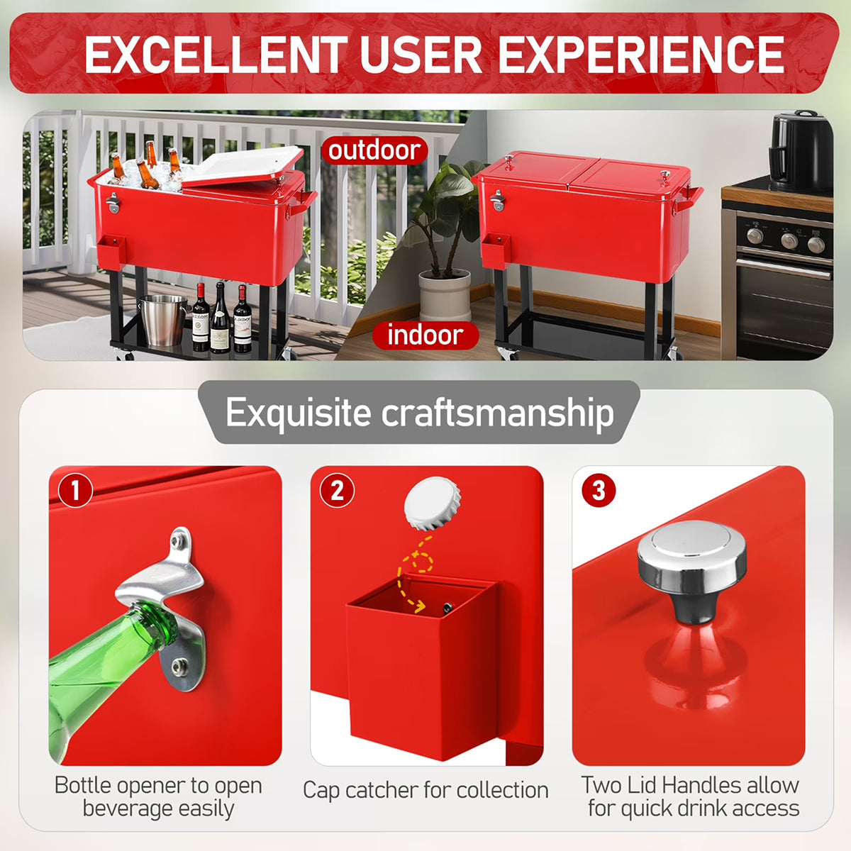 Chyliomex Rolling Patio Cooler