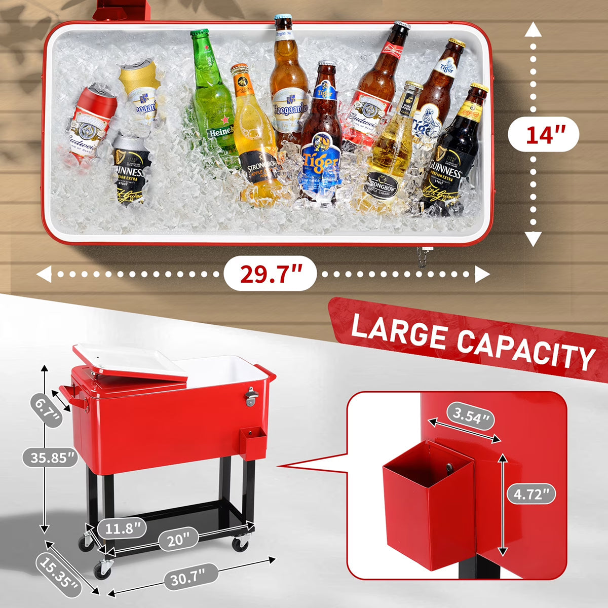 Chyliomex Rolling Patio Cooler