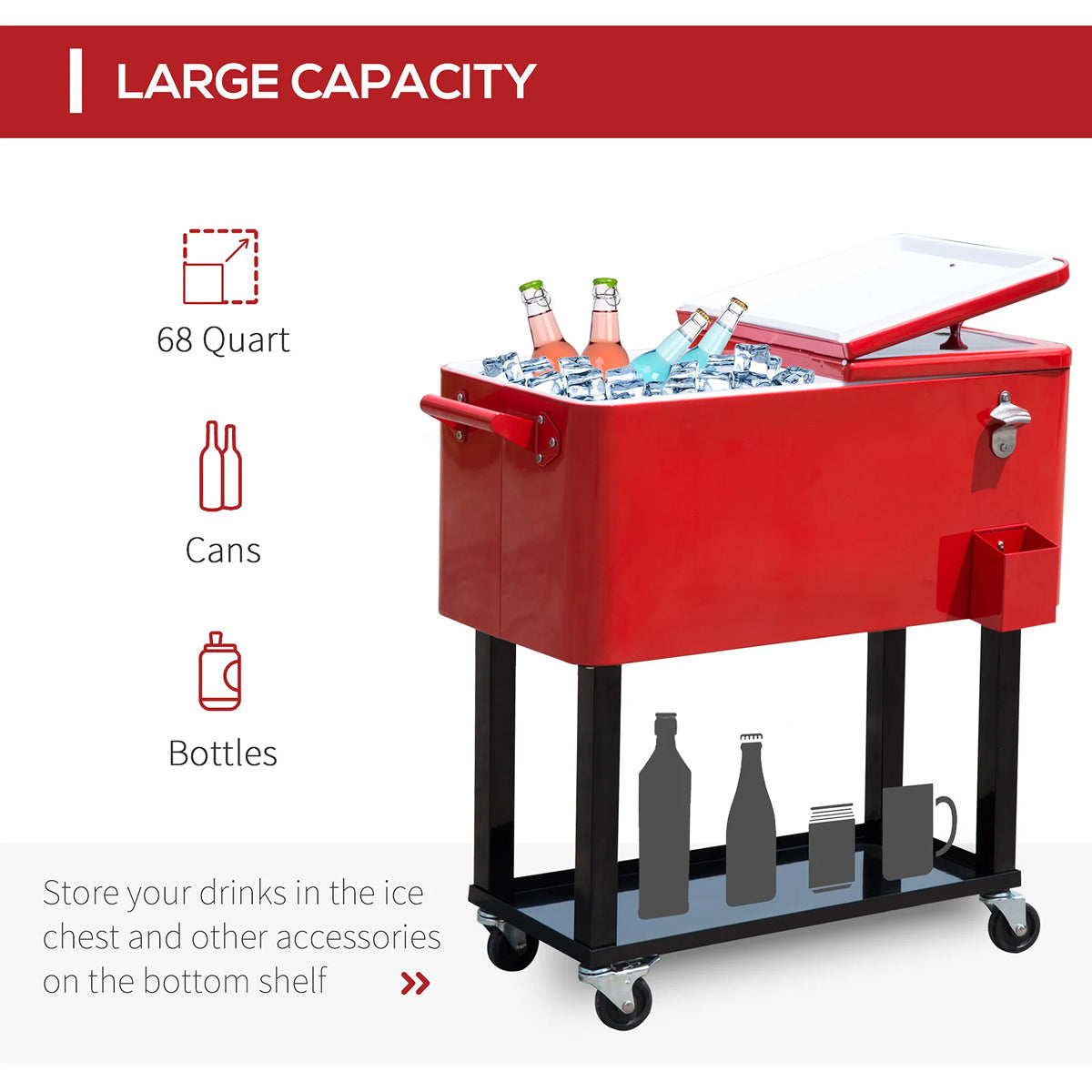 Chyliomex Rolling Patio Cooler
