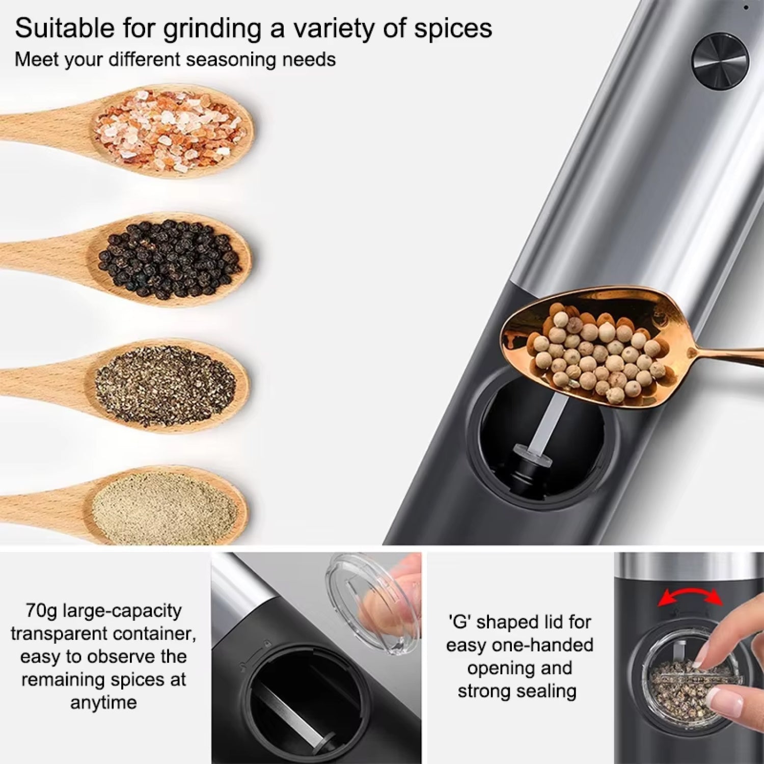 CoFlavet Electric Salt And Pepper Grinder