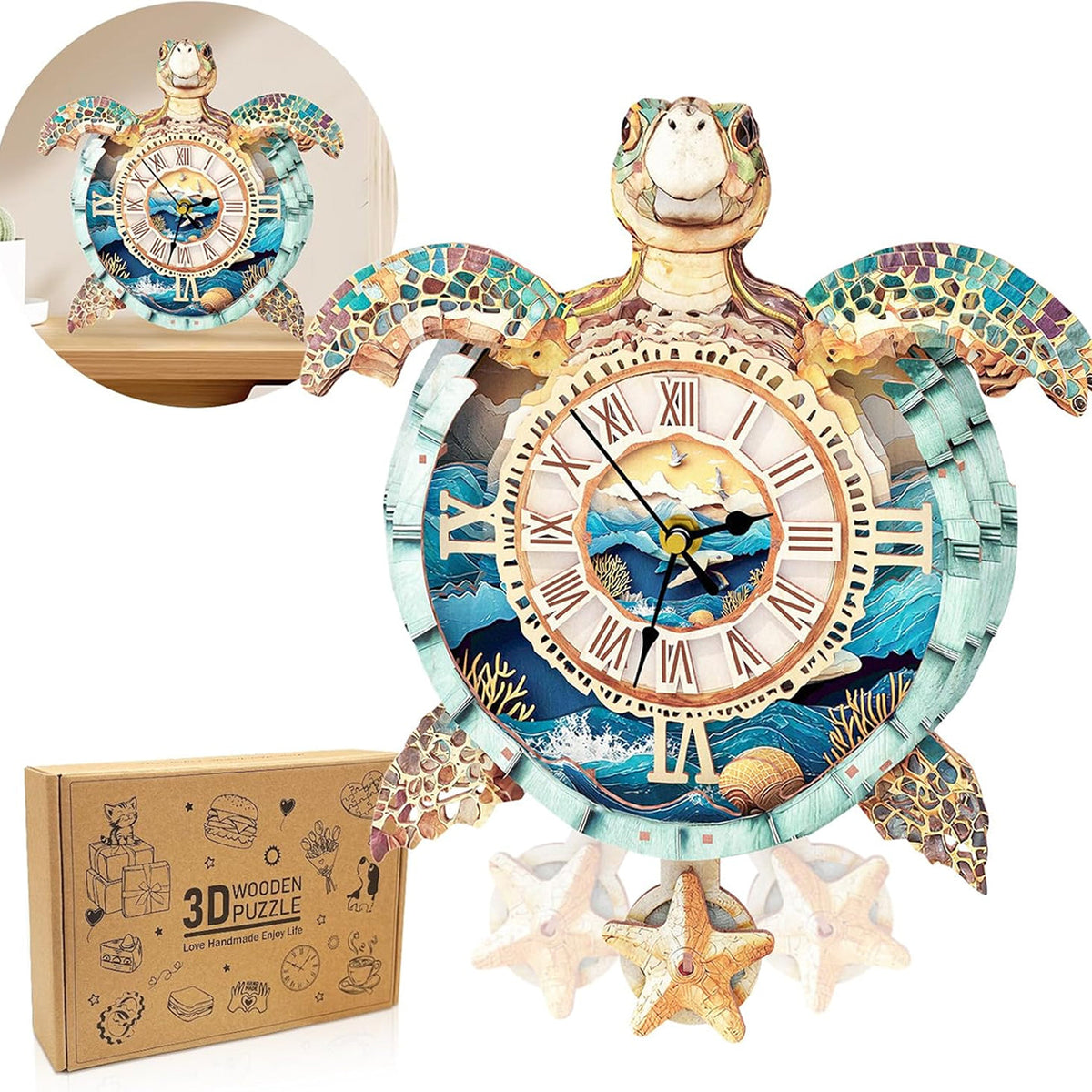 TurtTimex Sea Turtle Puzzle Clock