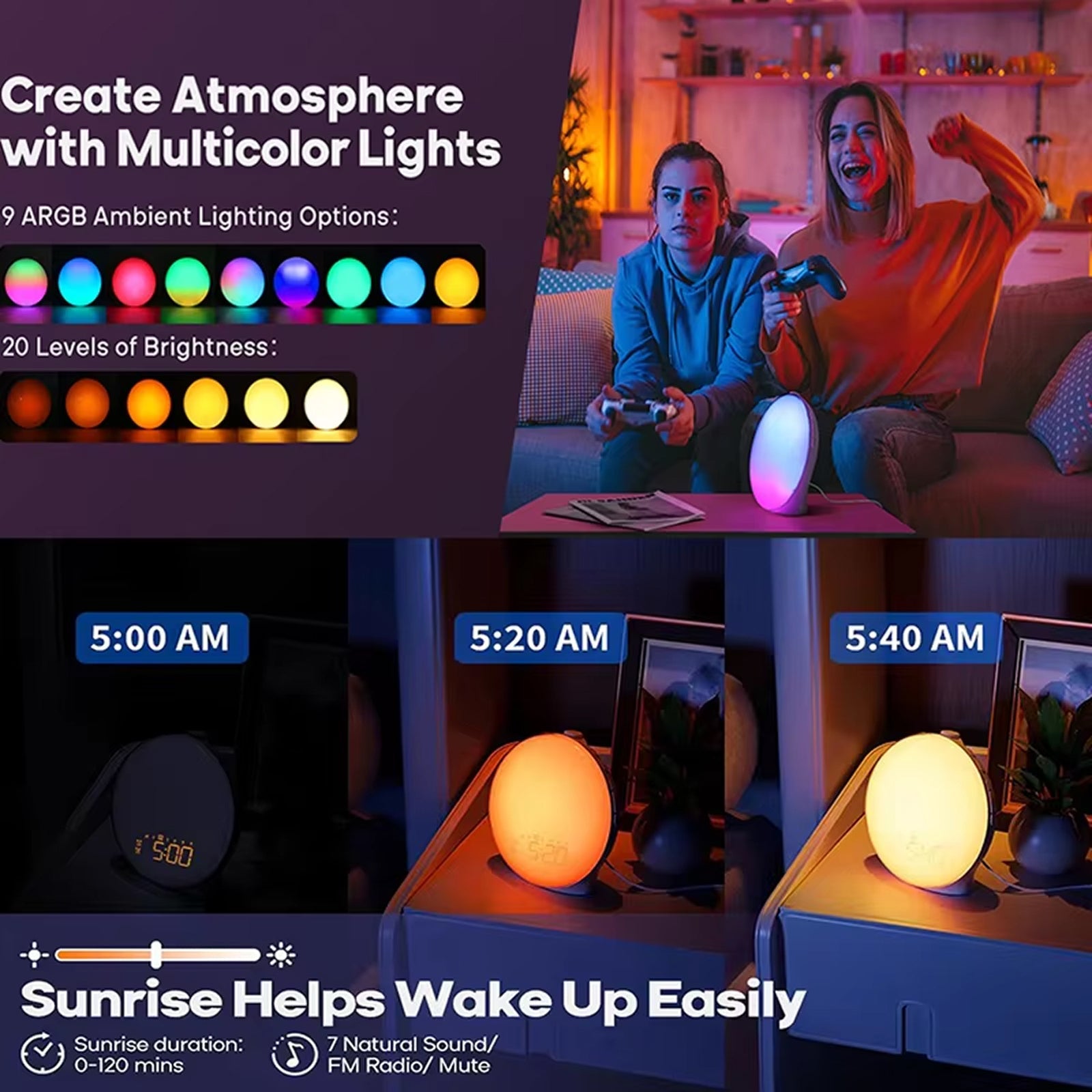 Dawnizyo Sunrise Alarm Clock