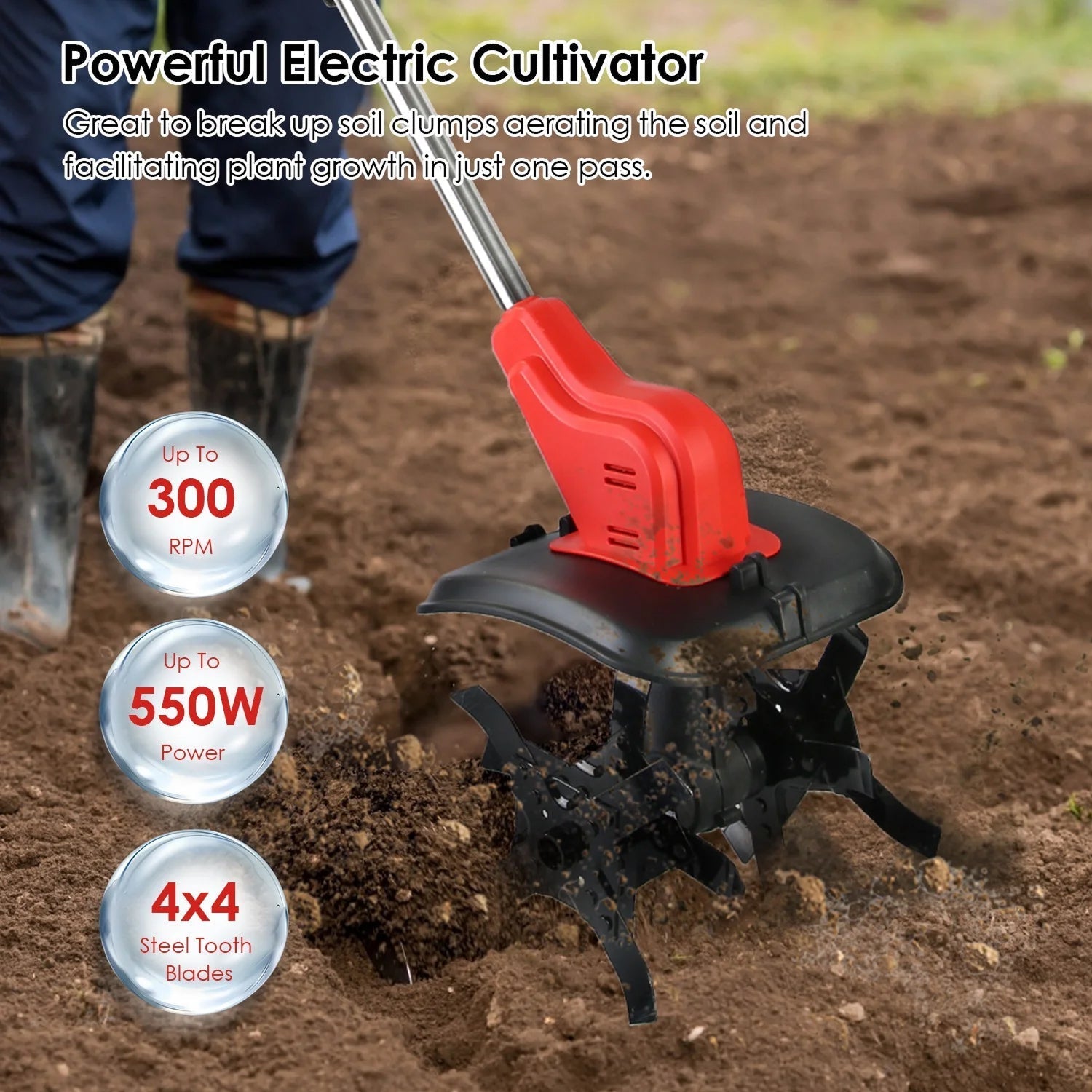 Digrootix Battery Powered Tiller