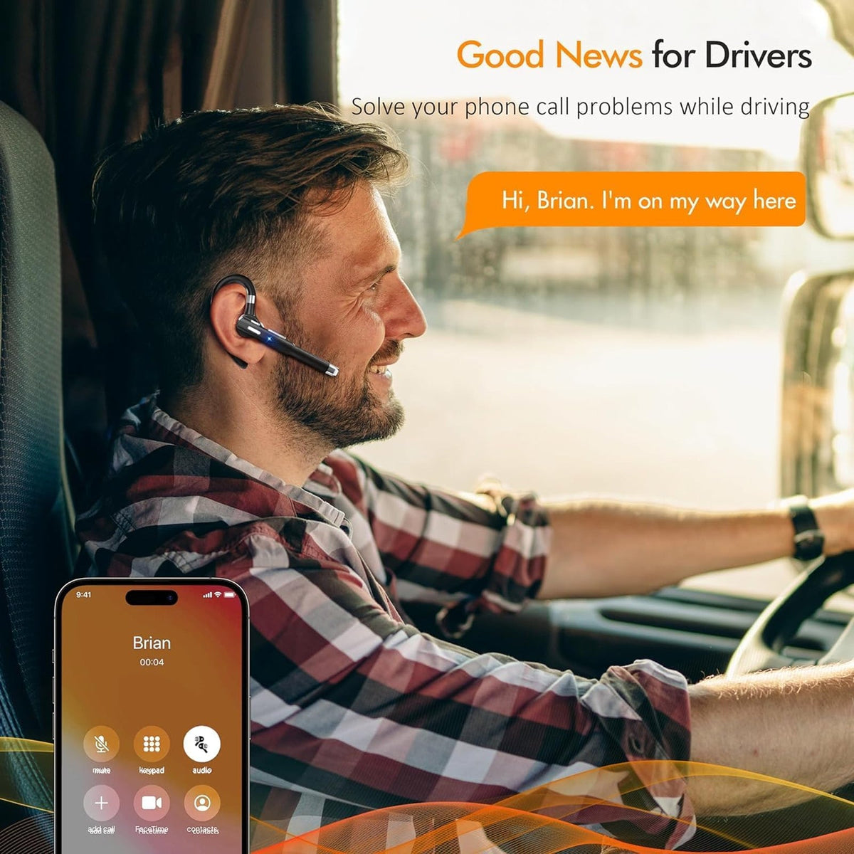 EzyTalux Bluetooth Headset For Truck Drivers