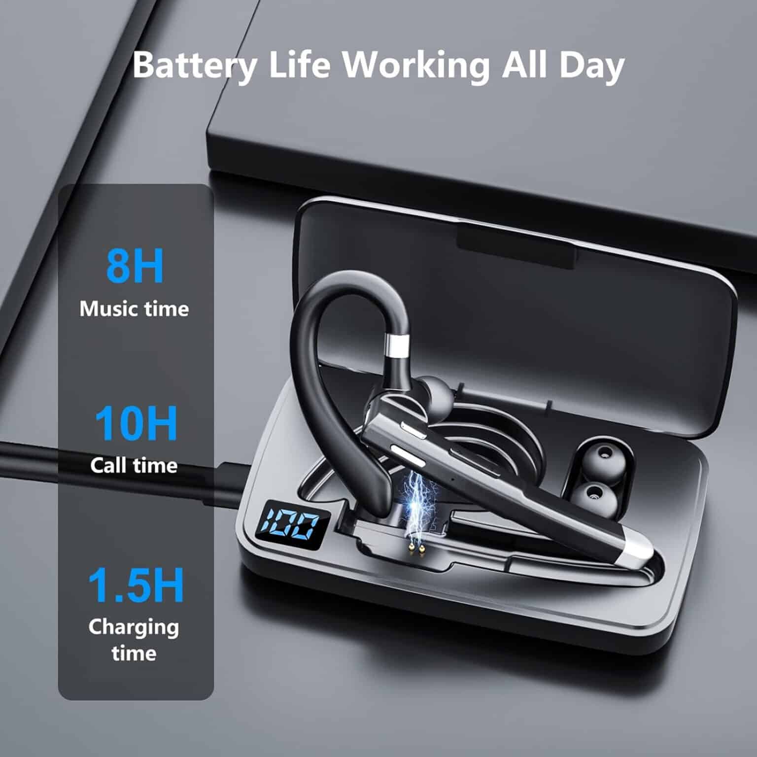 EzyTalux CVC8.0 Noise Cancelling Bluetooth 5.2 Headset