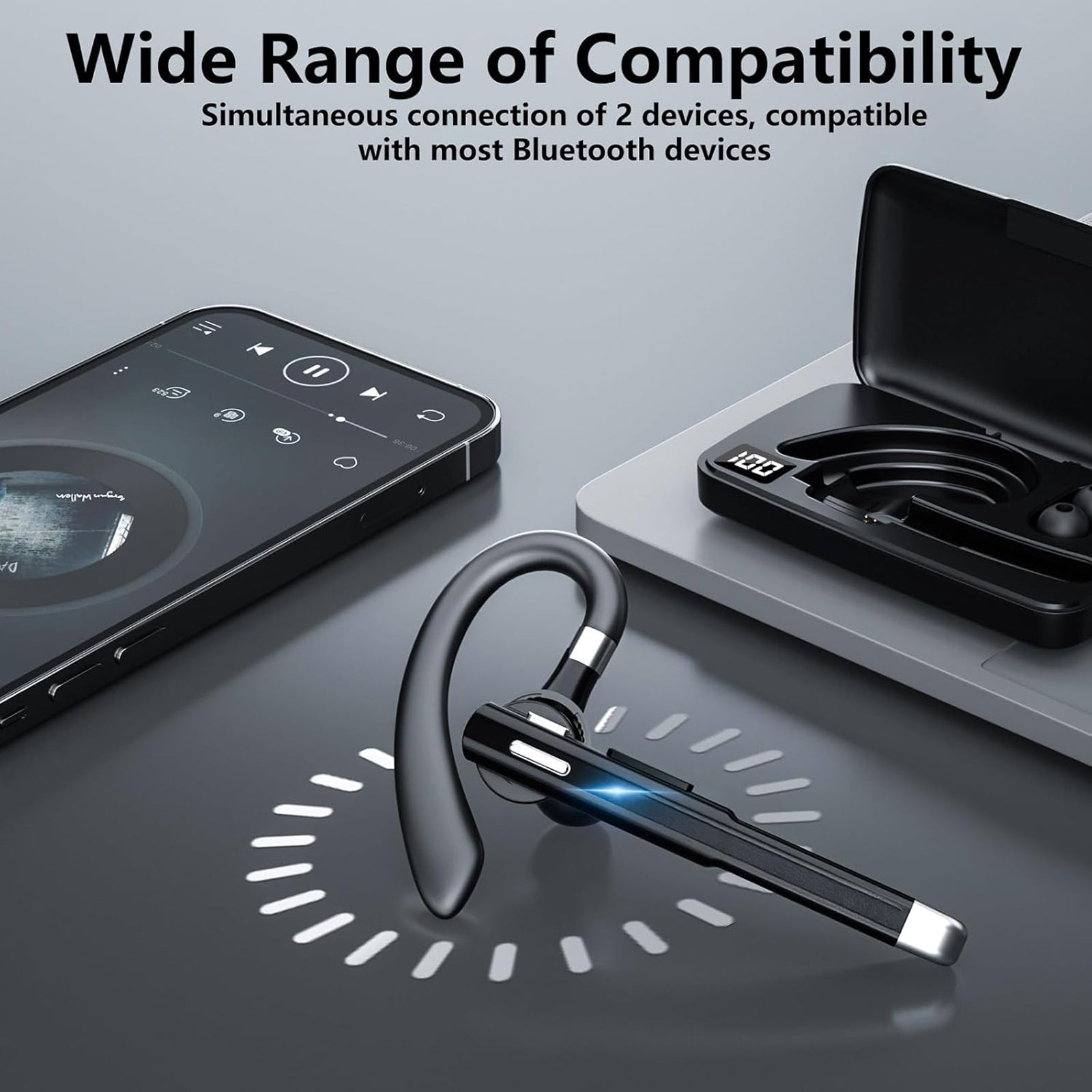 EzyTalux Bluetooth Headset For Cell Phone