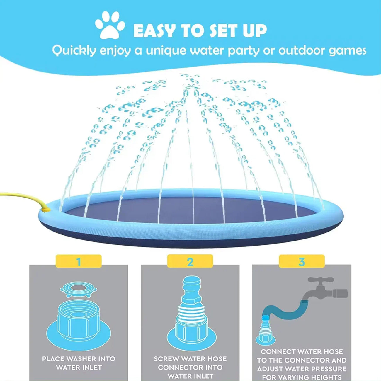 PawWavey Dog Splash Pad