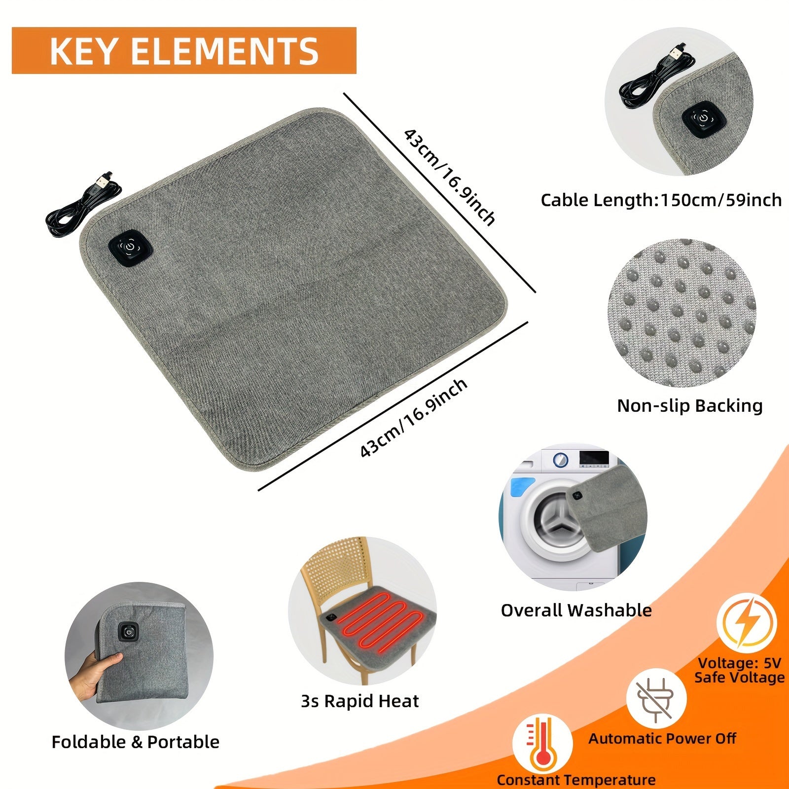 HeatySit Heated Seat Cushion