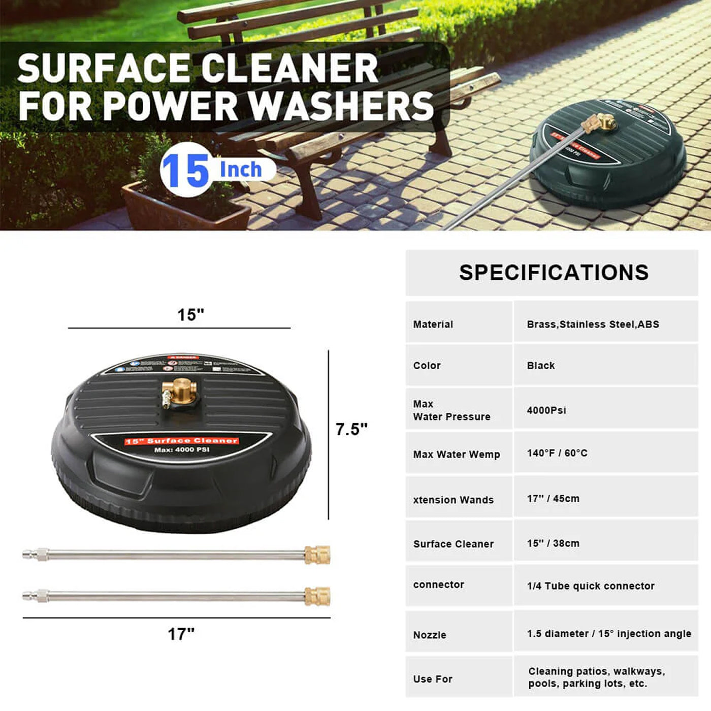 JetiScrub Pressure Washer Surface Cleaner
