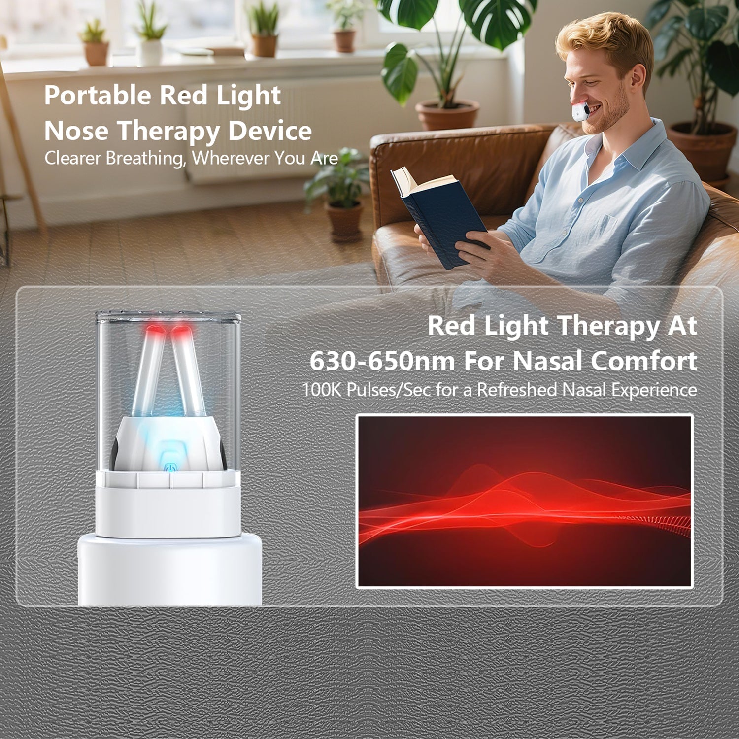 LuxFobest Red Light Therapy For Nasal Congestion