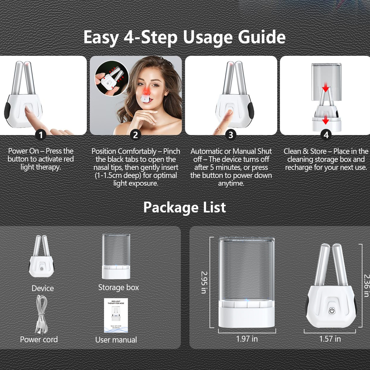 LuxFobest Red Light Therapy For Nasal Congestion