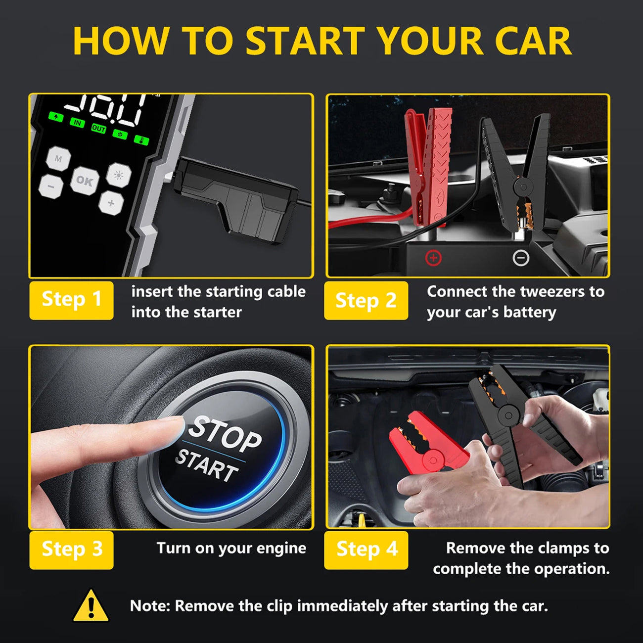 PumAirex Portable Car Jump Starter With Air Compressor