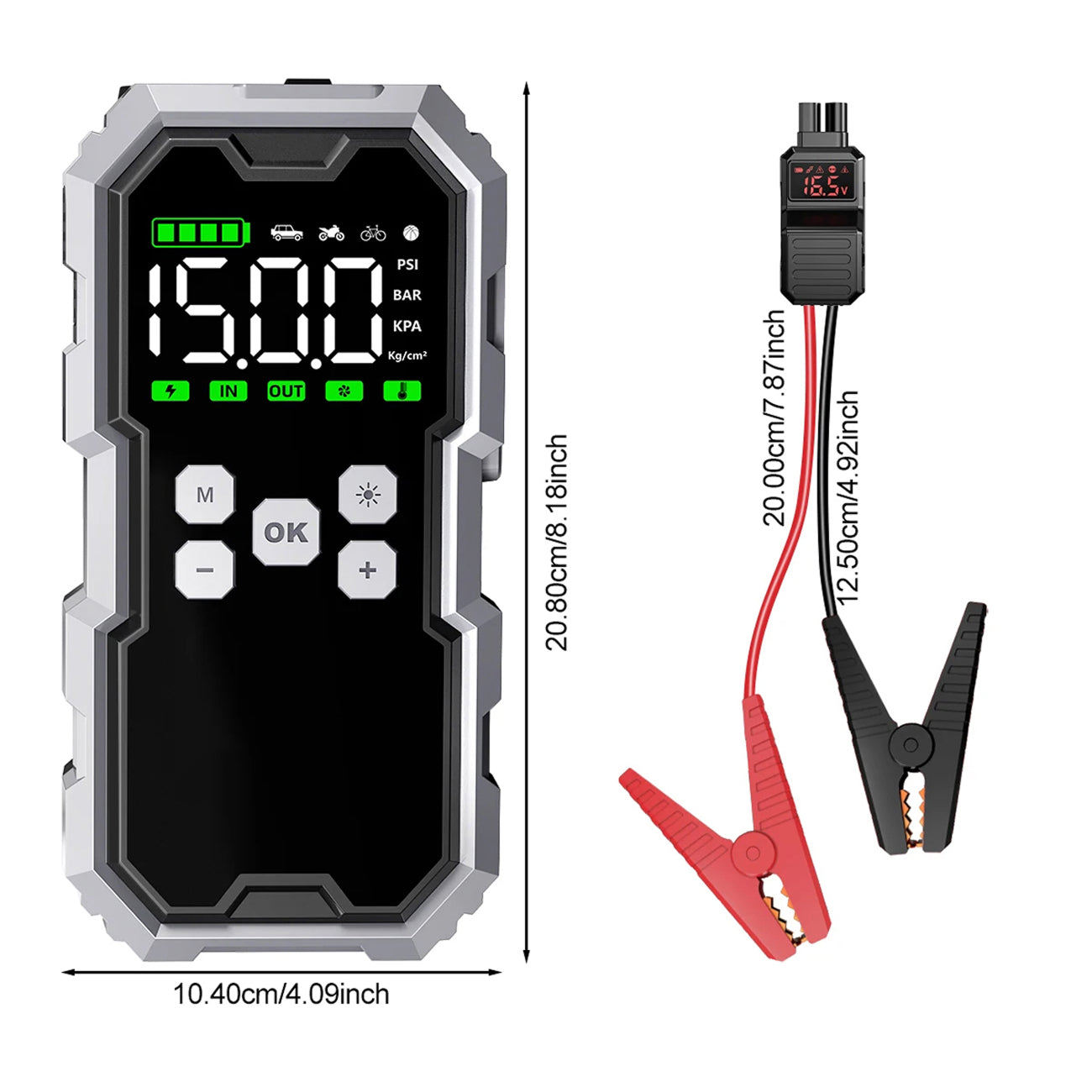 PumAirex Portable Car Jump Starter With Air Compressor