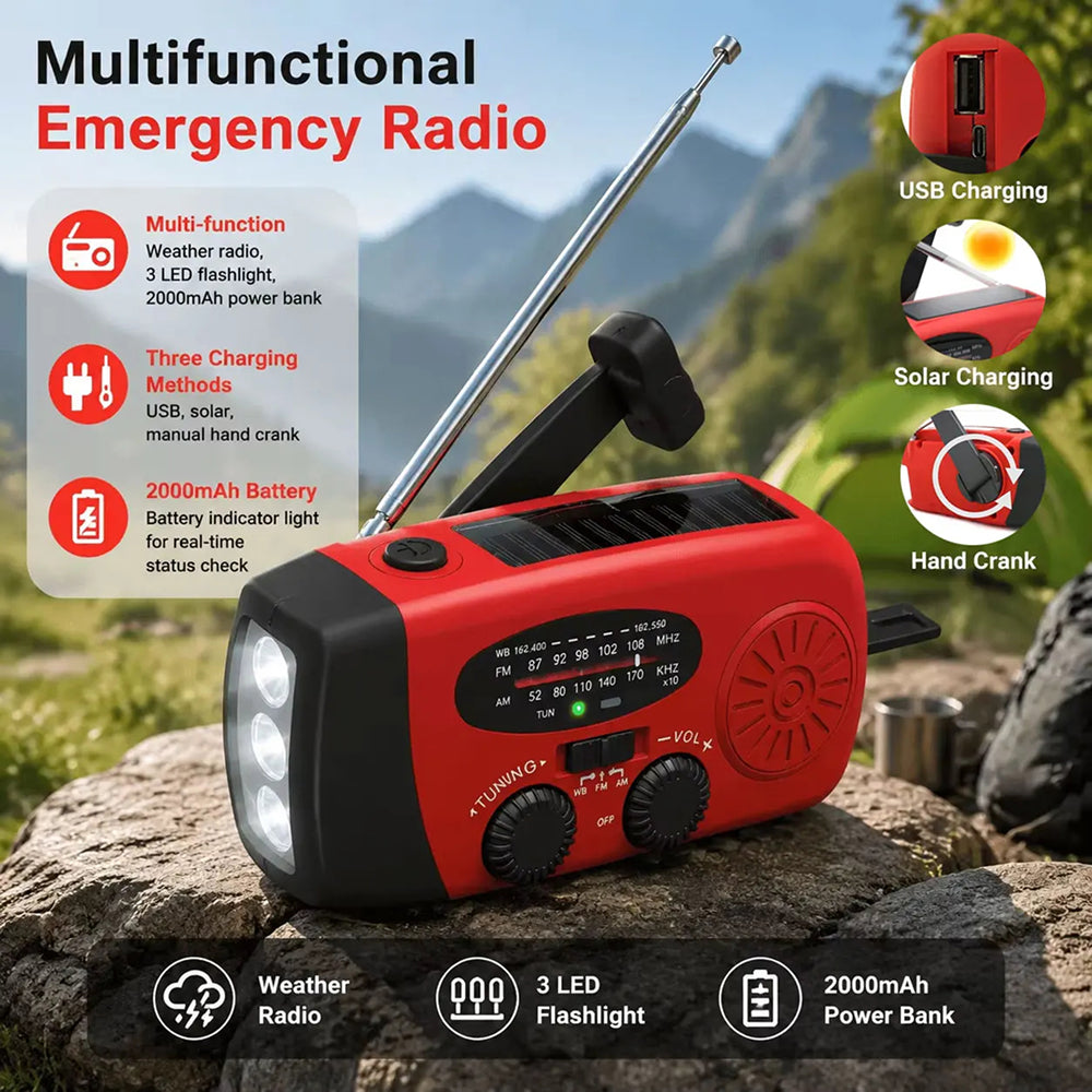Radievox Solar Hand Crank Radio