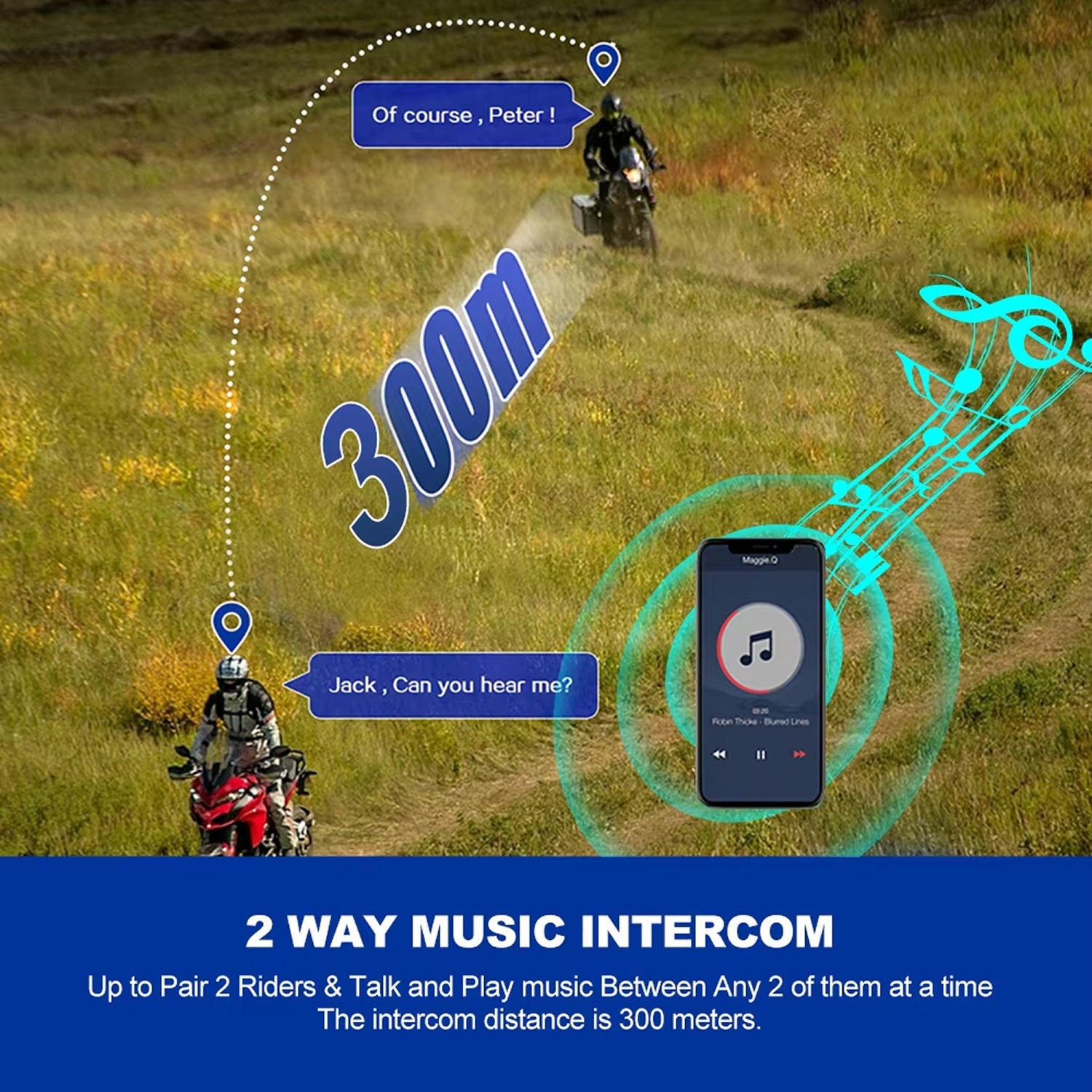 RiderZest V2 Motorcycle Intercom