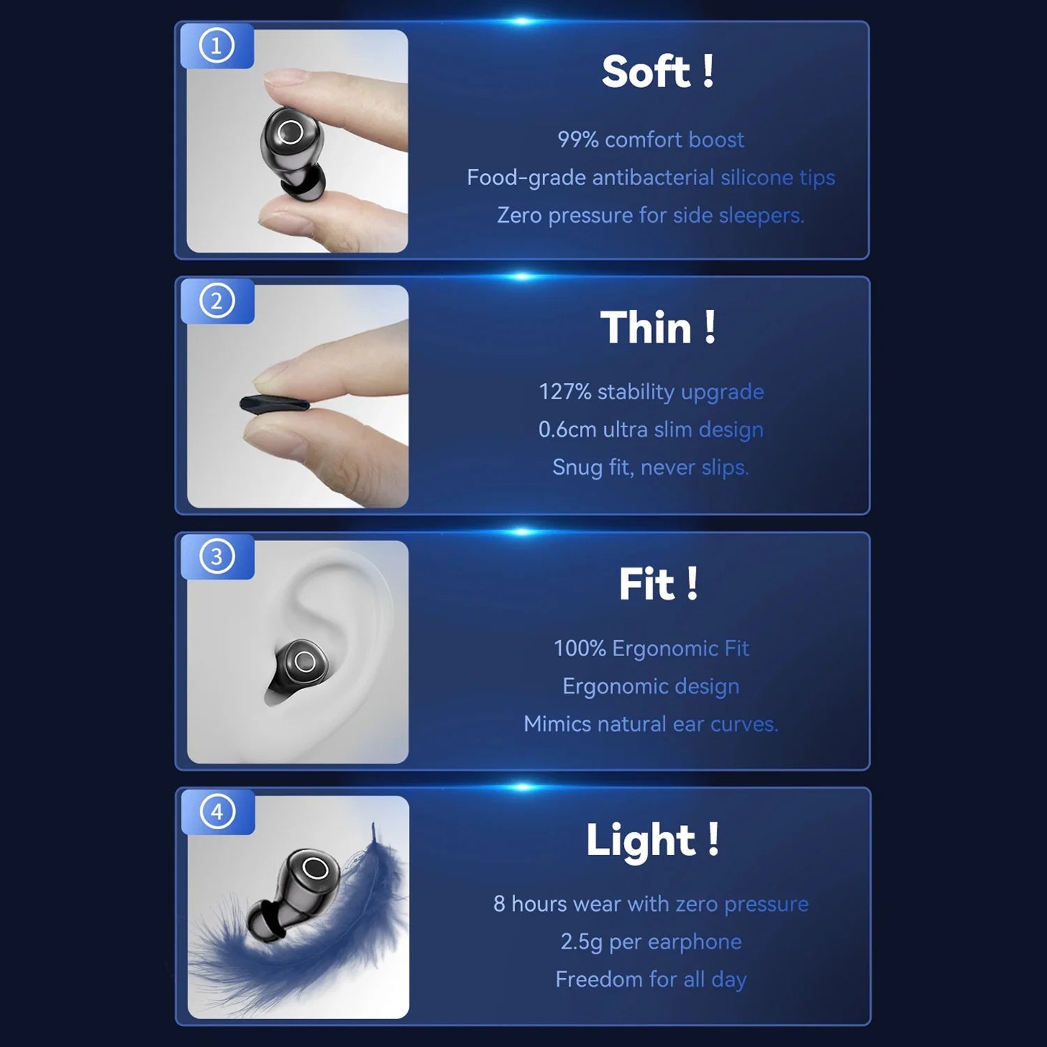 Snuzipods Earbuds For Tiny Ear Canals