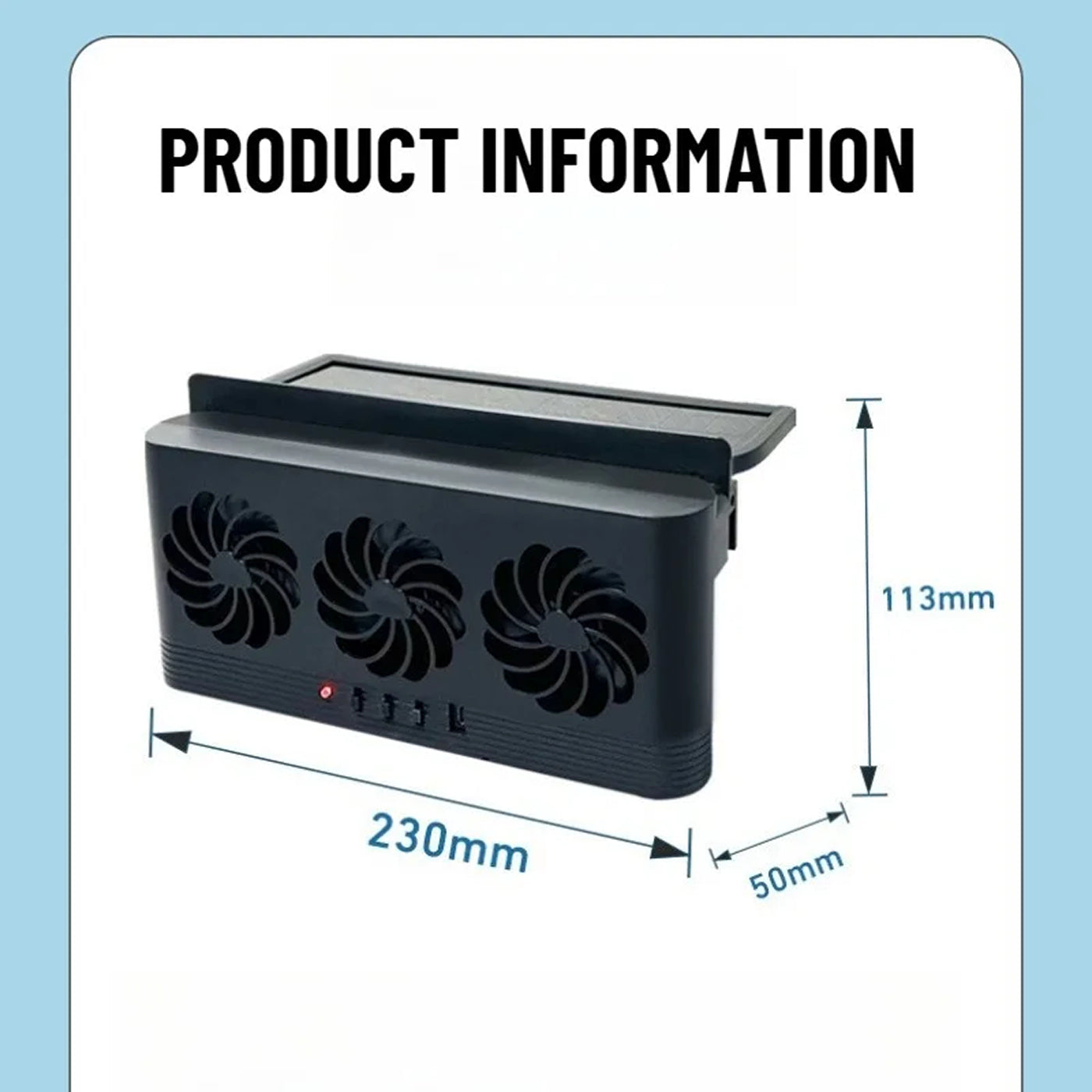 Solaromex Solar Car Fan