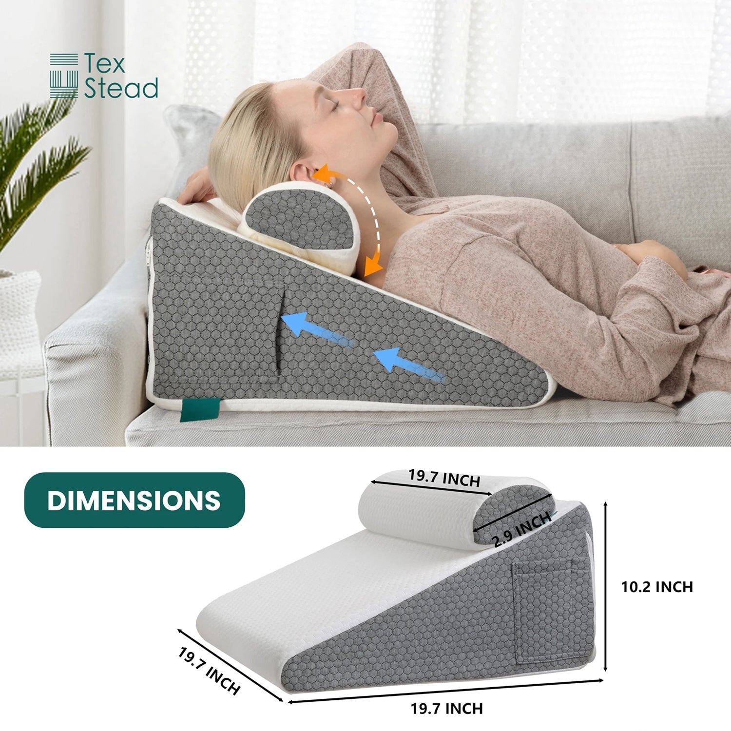 Somnoxy Wedge Pillow For Acid Reflux
