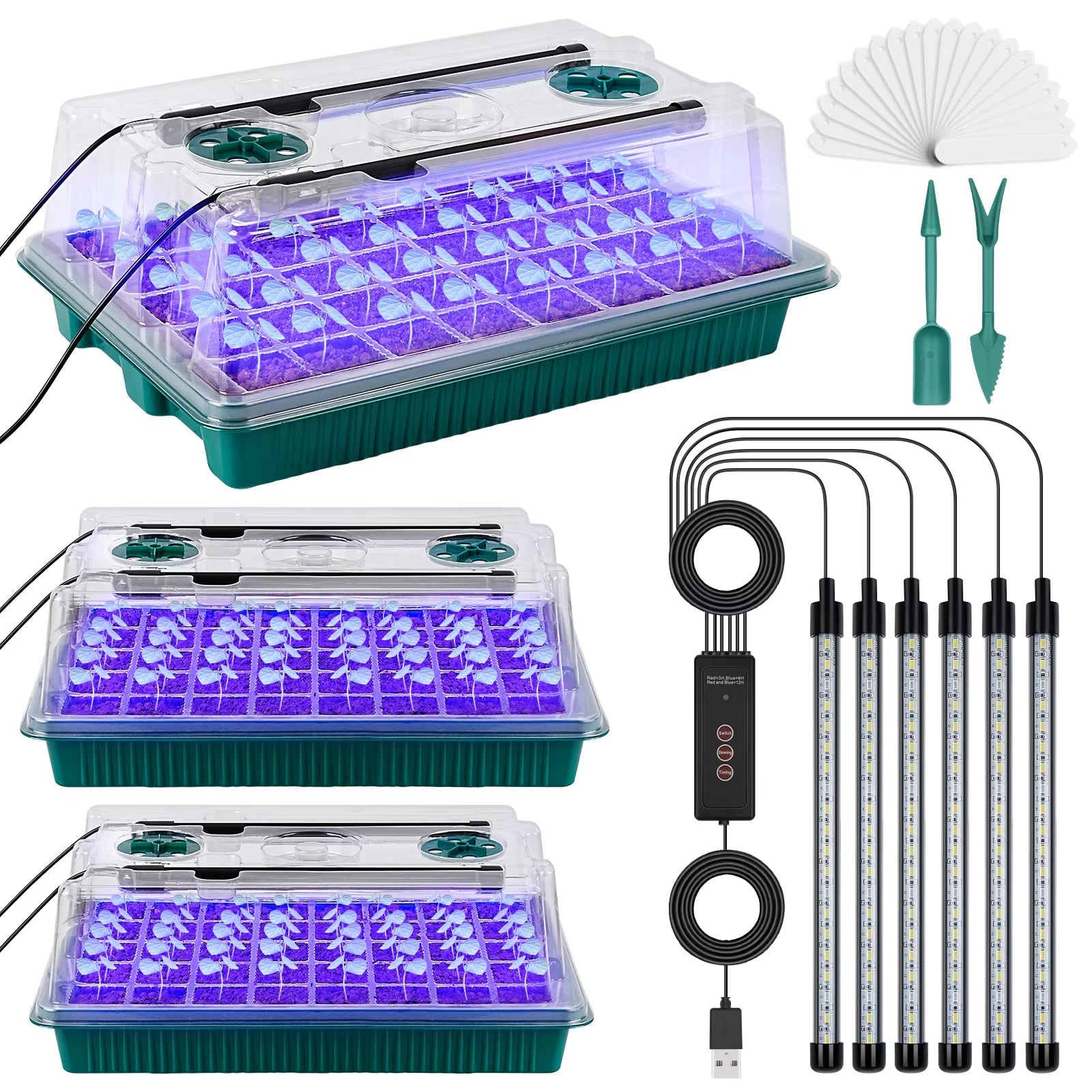 Sprotiex Seed Starter Tray with Grow Light