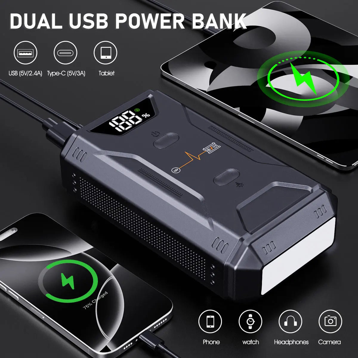 Startixus V2 Portable Car Battery Jump Starter