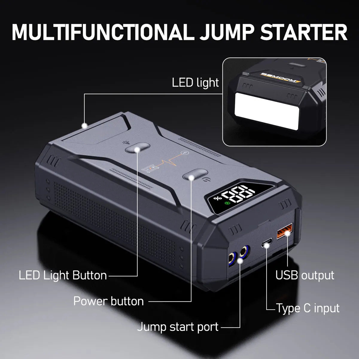 Startixus V2 Portable Car Battery Jump Starter
