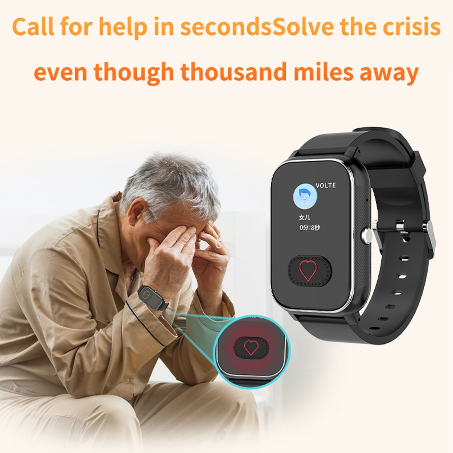 StayUpmer Smartwatch With Fall Detection