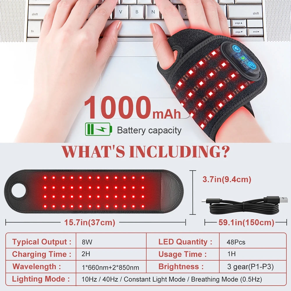 TheraWri Red Light Therapy Wrist Brace