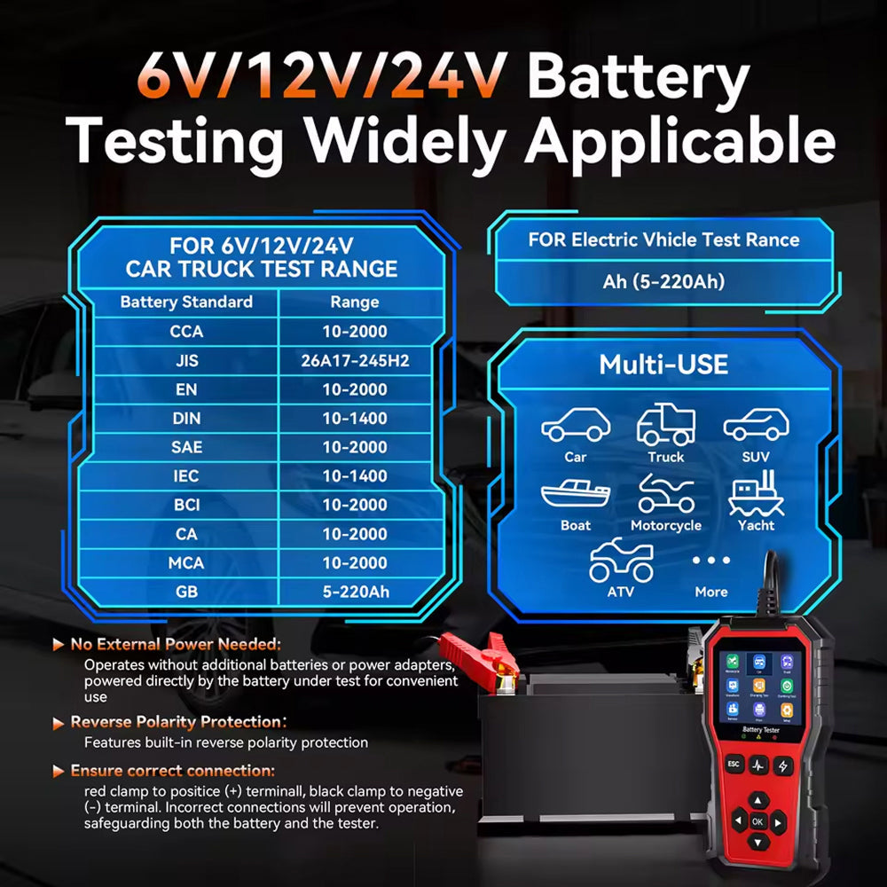 VoltDiag Car Battery Tester