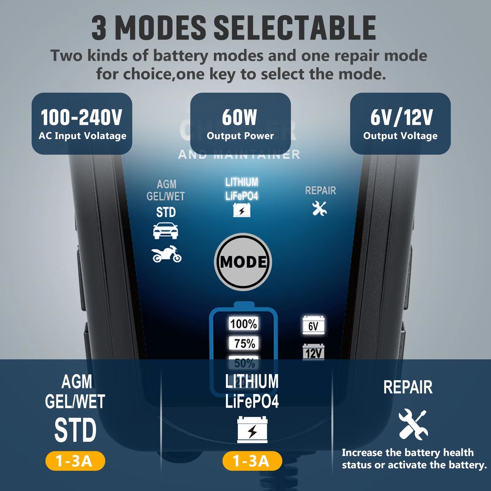 Voltebax Trickle Charger For Car Battery