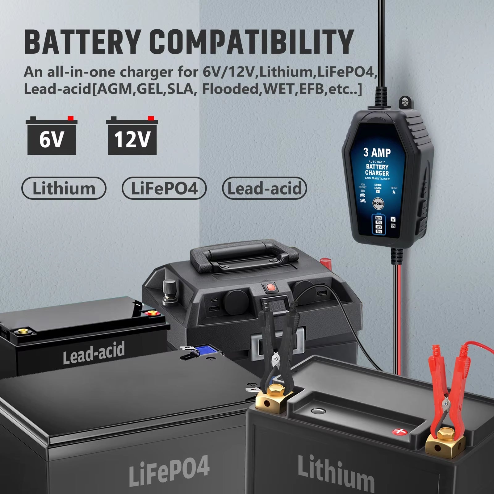 Voltebax Trickle Charger For Car Battery