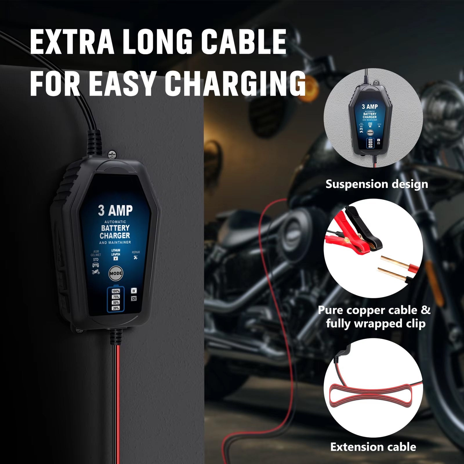 Voltebax Trickle Charger For Car Battery