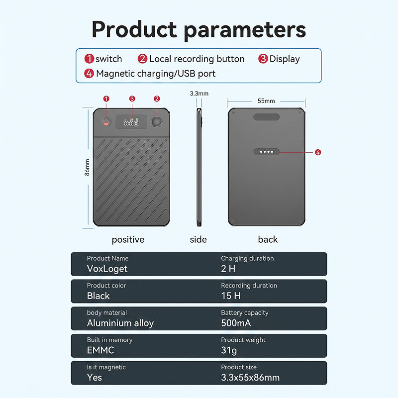 VoxLoget AI Voice Recorder